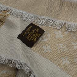 Louis Vuitton Beige Monogram Shine Shawl