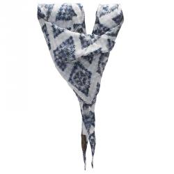 مملوكة مسبقًا Louis Vuitton Blue Ikat Silk Scarf