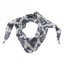 Louis Vuitton Blue Ikat Silk Scarf