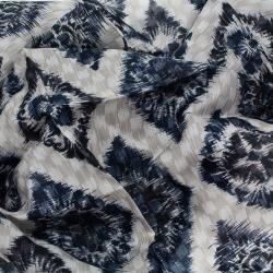 مملوكة مسبقًا Louis Vuitton Blue Ikat Silk Scarf