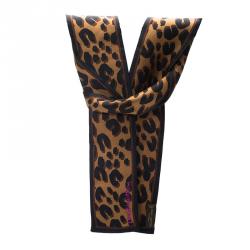 Louis Vuitton Brown Leopard Silk Bandeau