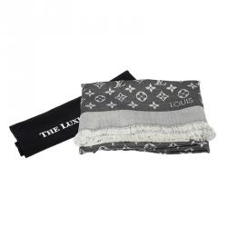 Pre Owned وشاح لوي فيتون جينز أسود مونوغرامي