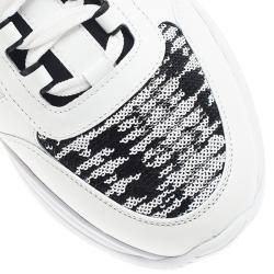 Louis Vuitton White Leather Embroidered Mesh Heat Sneakers Size 40