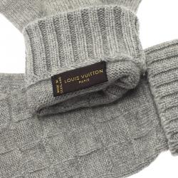 Louis Vuitton Grey Cashmere Helsinki Gloves 
