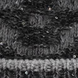 Pre Owned Louis Vuitton Grey Monogram Glitter Beanie