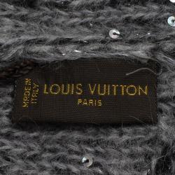 Louis Vuitton Grey Monogram Glitter Beanie