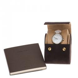 Louis Vuitton Mother of Pearl Stainless Steel Tambour Women's Wristwatch 34MM