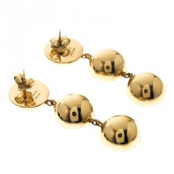 مملوكة مسبقًا أقراط لوي فيتون اوفر ذا رينبو كريستال بني وذهبي اللون