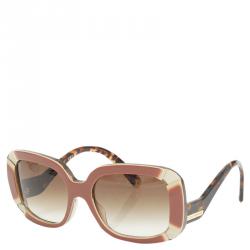 مملوكة مسبقًا نظارة شمسية لوي فيتون آنيمون مربعة بنية وبيج