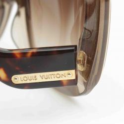 مملوكة مسبقًا نظارة شمسية لوي فيتون آنيمون مربعة بنية وبيج