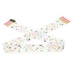 Louis Vuitton Monogram Multicolor Silk Bandeau White 15916