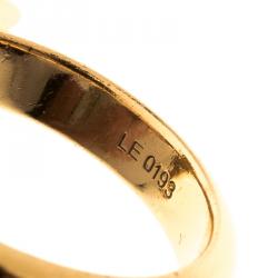 Pre Owned Louis Vuitton Love Letter Timeless Ring Set Size 54