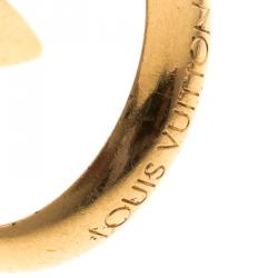 Pre Owned Louis Vuitton Love Letter Timeless Ring Set Size 54