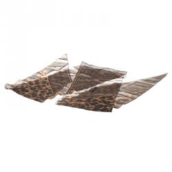 Pre Owned Louis Vuitton Brown Leopard and Monogram Silk Scarf