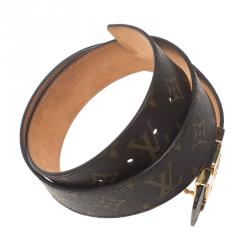 Pre Owned Louis Vuitton Monogram Canvas Initiales Belt 80CM
