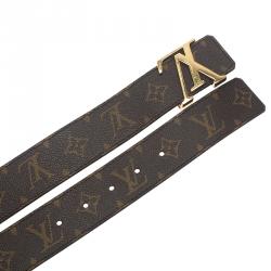 Pre Owned Louis Vuitton Monogram Canvas Initiales Belt 80CM