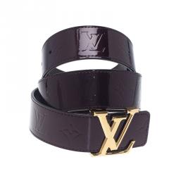 Louis Vuitton Amarante Monogram Vernis Facettes Belt 85 CM
