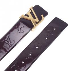 Louis Vuitton Amarante Monogram Vernis Facettes Belt 85 CM