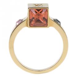 مملوكة مسبقًا خاتم لوي فيتون جامبل ذهبي اللون مقاس 50