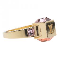 مملوكة مسبقًا خاتم لوي فيتون جامبل ذهبي اللون مقاس 50