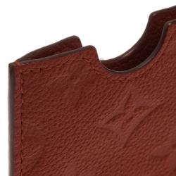 Pre Owned Louis Vuitton Orange Monogram Leather iPhone Case