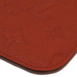 Pre Owned Louis Vuitton Orange Monogram Leather iPhone Case