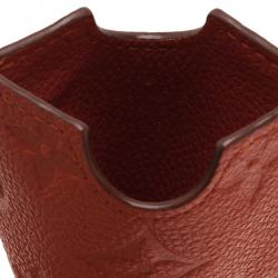 Pre Owned Louis Vuitton Orange Monogram Leather iPhone Case