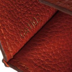 Pre Owned Louis Vuitton Orange Monogram Leather iPhone Case