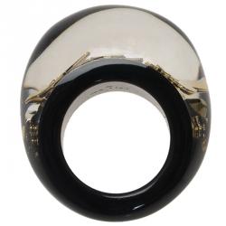 مملوكة مسبقًا Louis Vuitton Inclusion Black Resin Ring Size 49