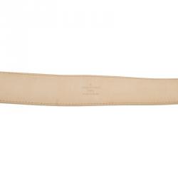 Pre Owned Louis Vuitton Damier Azur Canvas Initials Belt