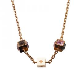 مملوكة مسبقًا Louis Vuitton Gamble Gold Tone Necklace