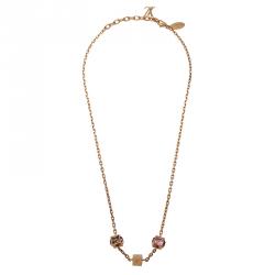 مملوكة مسبقًا Louis Vuitton Gamble Gold Tone Necklace