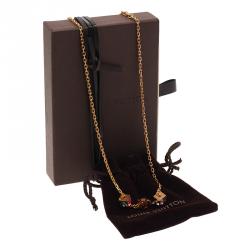 مملوكة مسبقًا Louis Vuitton Gamble Gold Tone Necklace