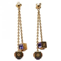 Louis Vuitton Gamble Crystal Gold Tone Dangle Earrings at 1stDibs  louis  vuitton dangle earrings, louis vuitton earrings dangle, louis vuitton  gamble earrings