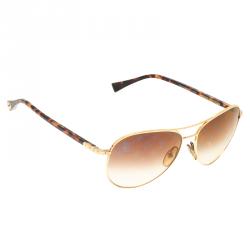 Gold Louis Vuitton Conspiration Pilot Sunglasses