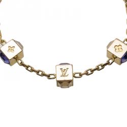 Pre Owned Louis Vuitton Gamble Gold Tone Bracelet