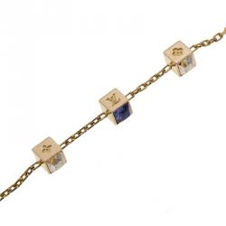 Pre Owned Louis Vuitton Gamble Gold Tone Bracelet