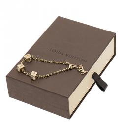 Pre Owned Louis Vuitton Gamble Gold Tone Bracelet