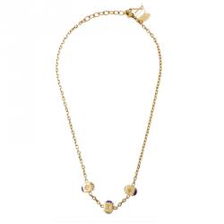 مملوكة مسبقًا Louis Vuitton Gamble Gold Tone Necklace