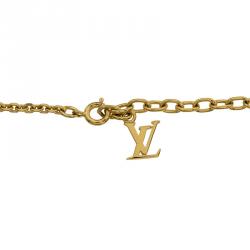 Pre Owned Louis Vuitton Gamble Gold Tone Necklace