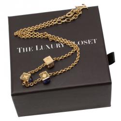 Pre Owned Louis Vuitton Gamble Gold Tone Necklace