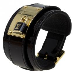 مملوكة مسبقًا سوار لوي فيتون أنفينيتي جلد لامع ذهبي اللون