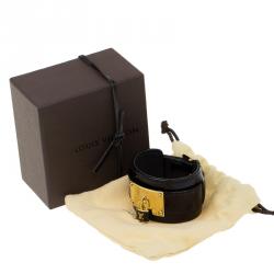 مملوكة مسبقًا سوار لوي فيتون أنفينيتي جلد لامع ذهبي اللون