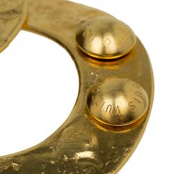 Pre Owned Louis Vuitton Martelé Gold-Tone Silk Necklace