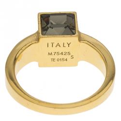 Pre Owned Louis Vuitton Gamble Gold Tone Ring EU 50.5