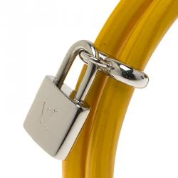 مملوكة مسبقًا سوار لوي فيتون كيب إت توايس بدلاية قفل جلد أصفر مقاس 17 سم