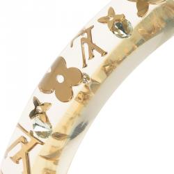 مملوكة مسبقًا سوار لوي فيتون أنكلوجن راتنغ شفاف مونوغرامي مقاس 20سم