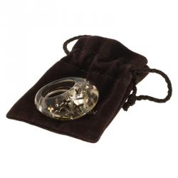 مملوكة مسبقًا Louis Vuitton Clear Resin Monogram Inclusion Ring Size 57