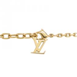 Pre Owned قلادة لوي فيتون غامبل مونوغرام كريستال ذهبي اللون