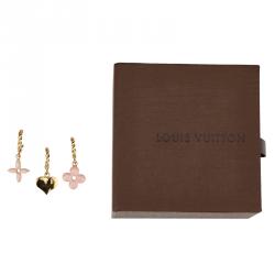 Pre Owned Louis Vuitton Love Letter Timeless Earrings Set